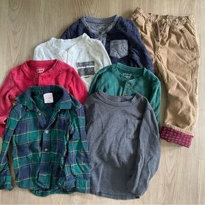 Bundle of Boys 3T Long Sleeve Shirts and Pant Set